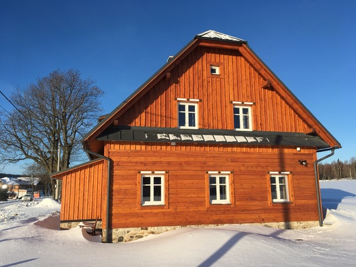 Horský apartmán Vyhlídka, Rejvíz, celkový pohled zima