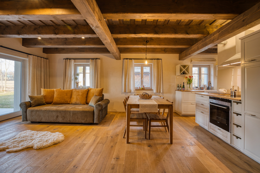 Horský apartmán Brusinka, pohled od kamen